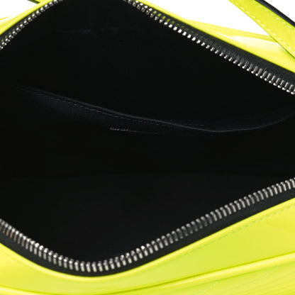 Saint Laurent Patent Calfskin Matelasse Monogram Lou Camera Bag Neon Yellow 4 of 4