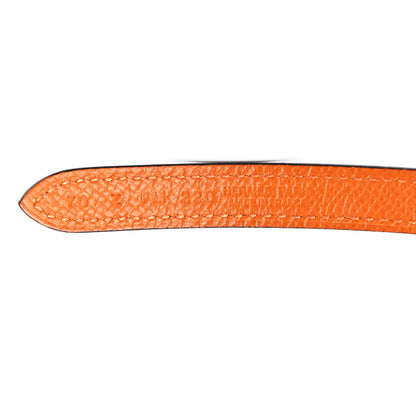 Hermes Swift Epsom 13mm Focus Belt 70 28 Black Orange 4 of 6
