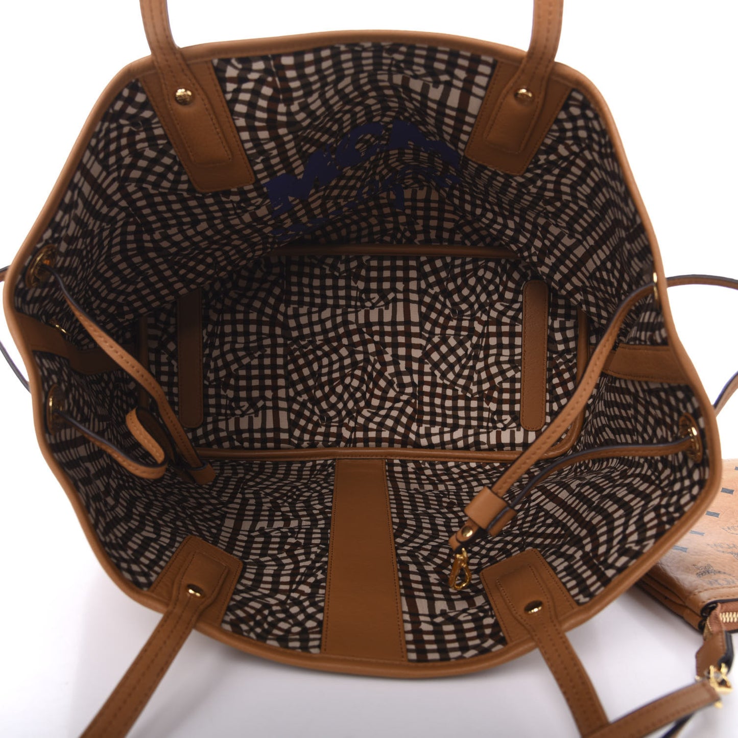 Visetos Medium Liz Reversible Shopper Tote Cognac