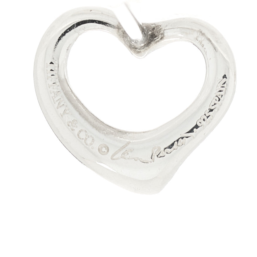 Tiffany Sterling Silver 11mm Elsa Peretti Open Heart Earrings 4 of 4