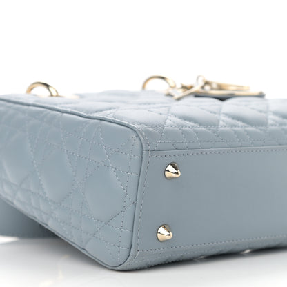 Christian Dior Lambskin Cannage Small My ABCDior Lady Dior Cloud Blue 10 of 12