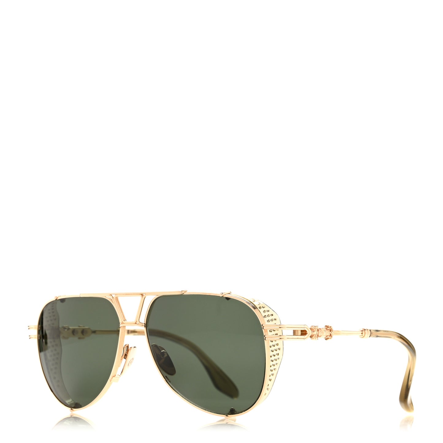 Metal Aviator Wet Tee Sunglasses Gold