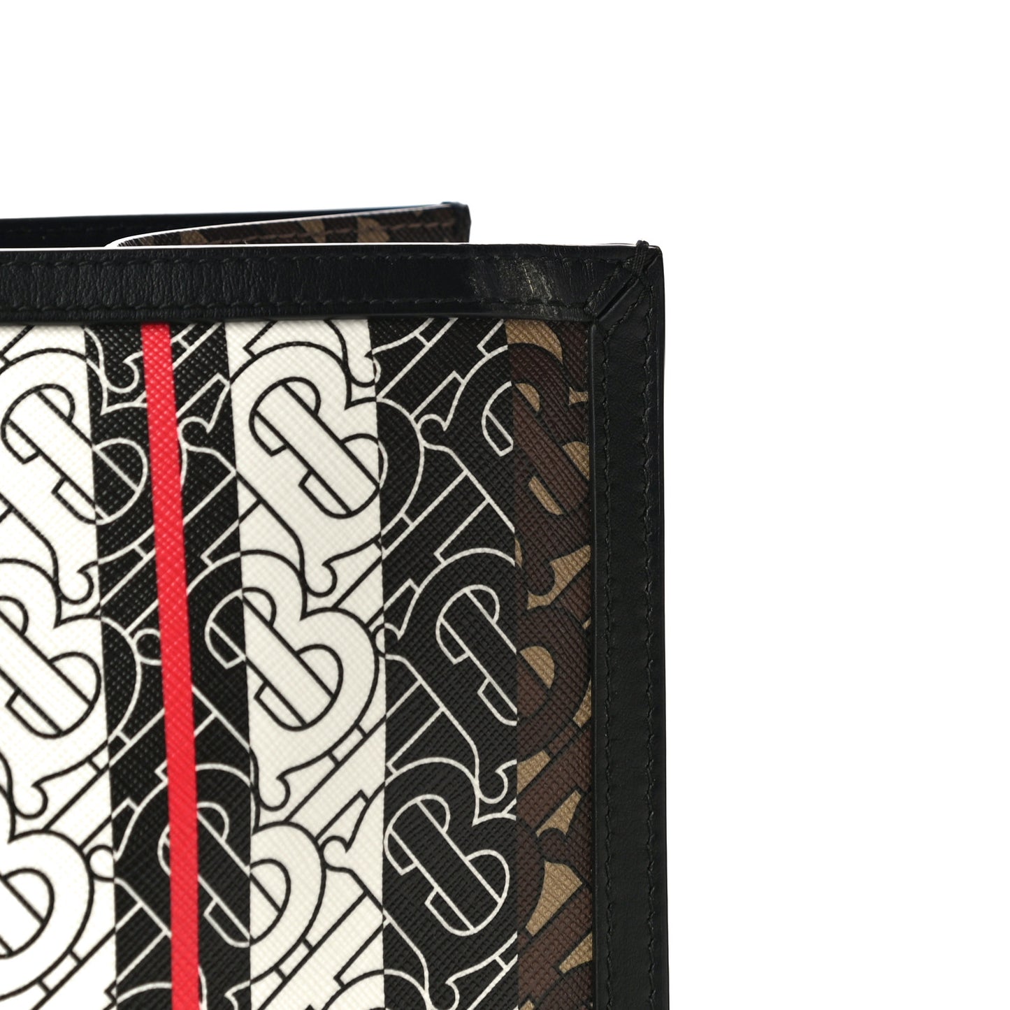 E-Canvas Monogram Stripe Book Tote Bridle Brown