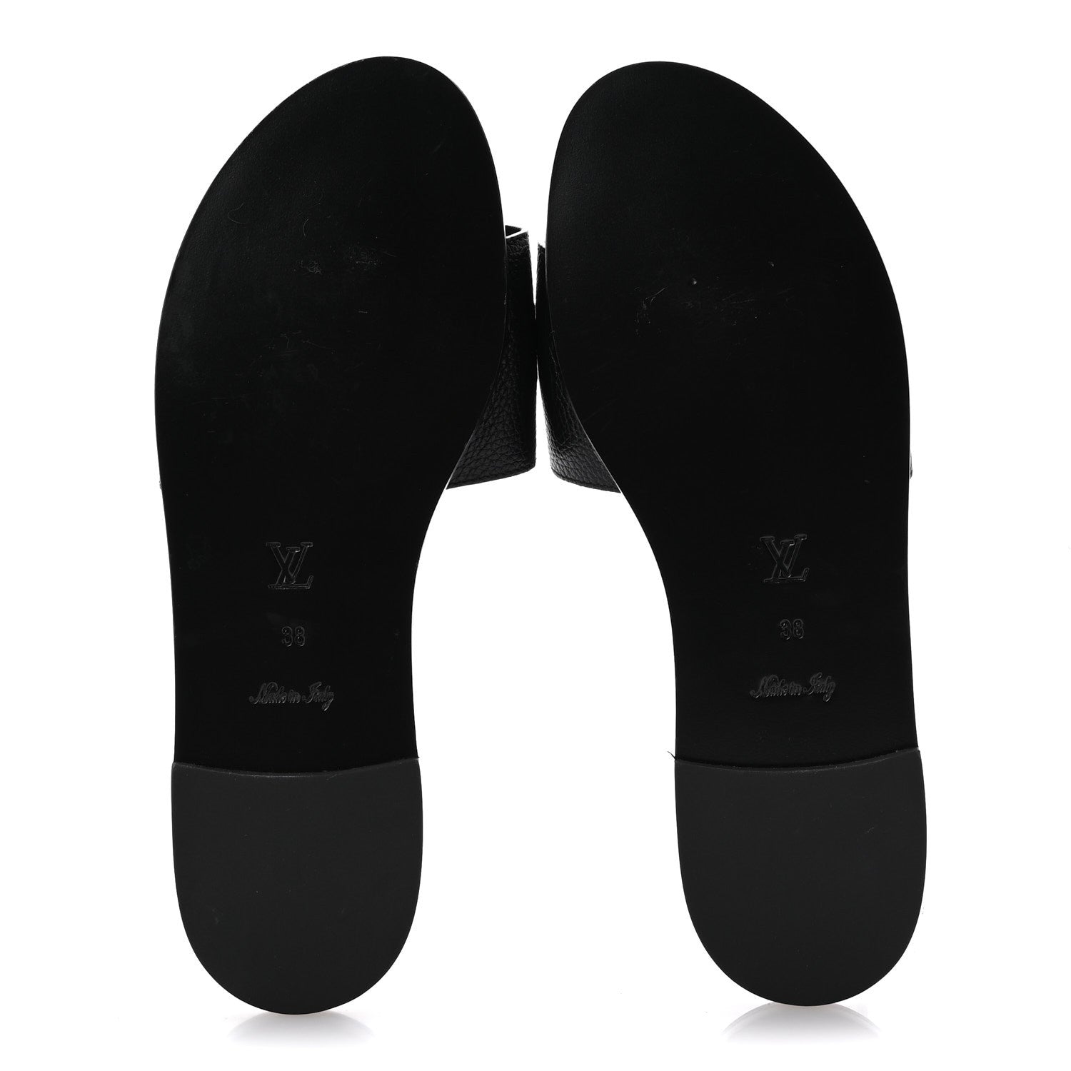 Louis Vuitton Calfskin Lock It Flat Mule 38 Black 6 of 9