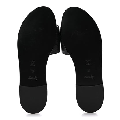 Louis Vuitton Calfskin Lock It Flat Mule 38 Black 6 of 9