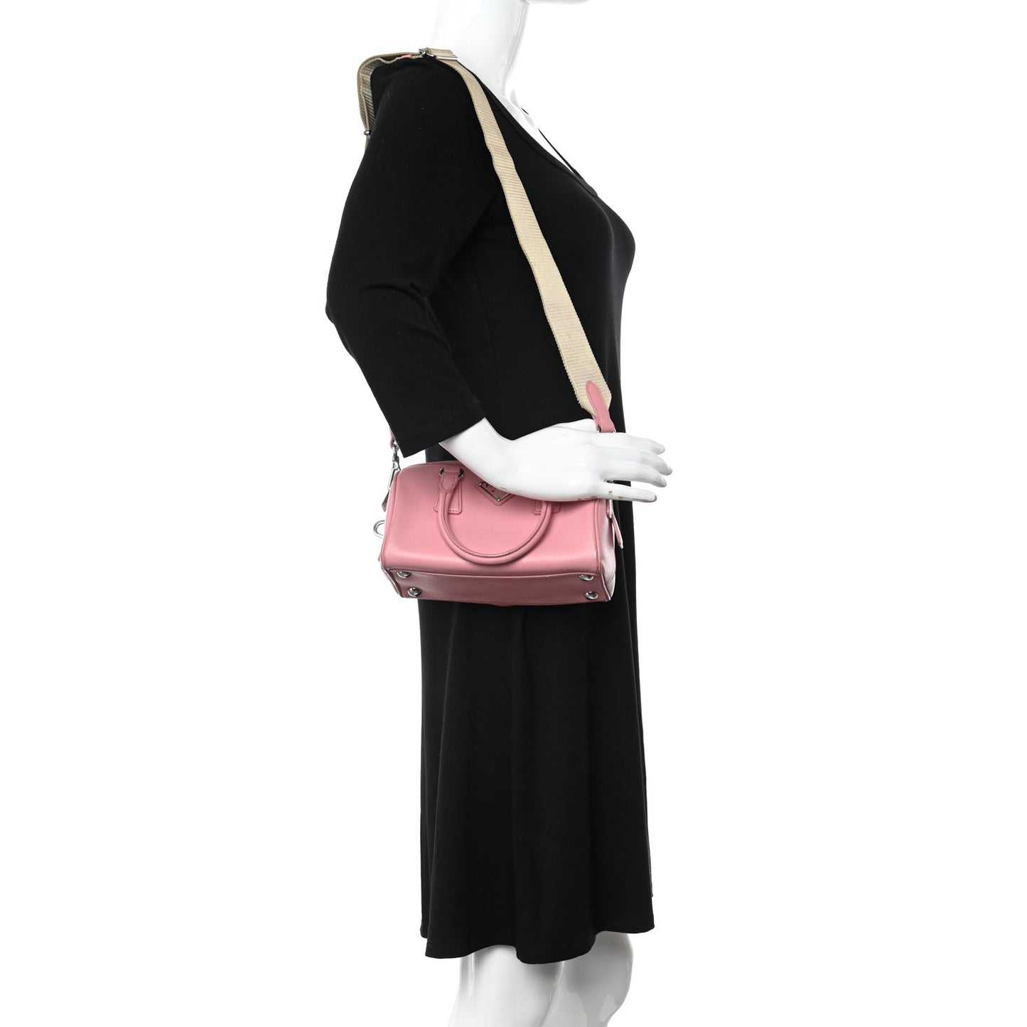 Saffiano Lux Top Handle Crossbody Bag Petalo