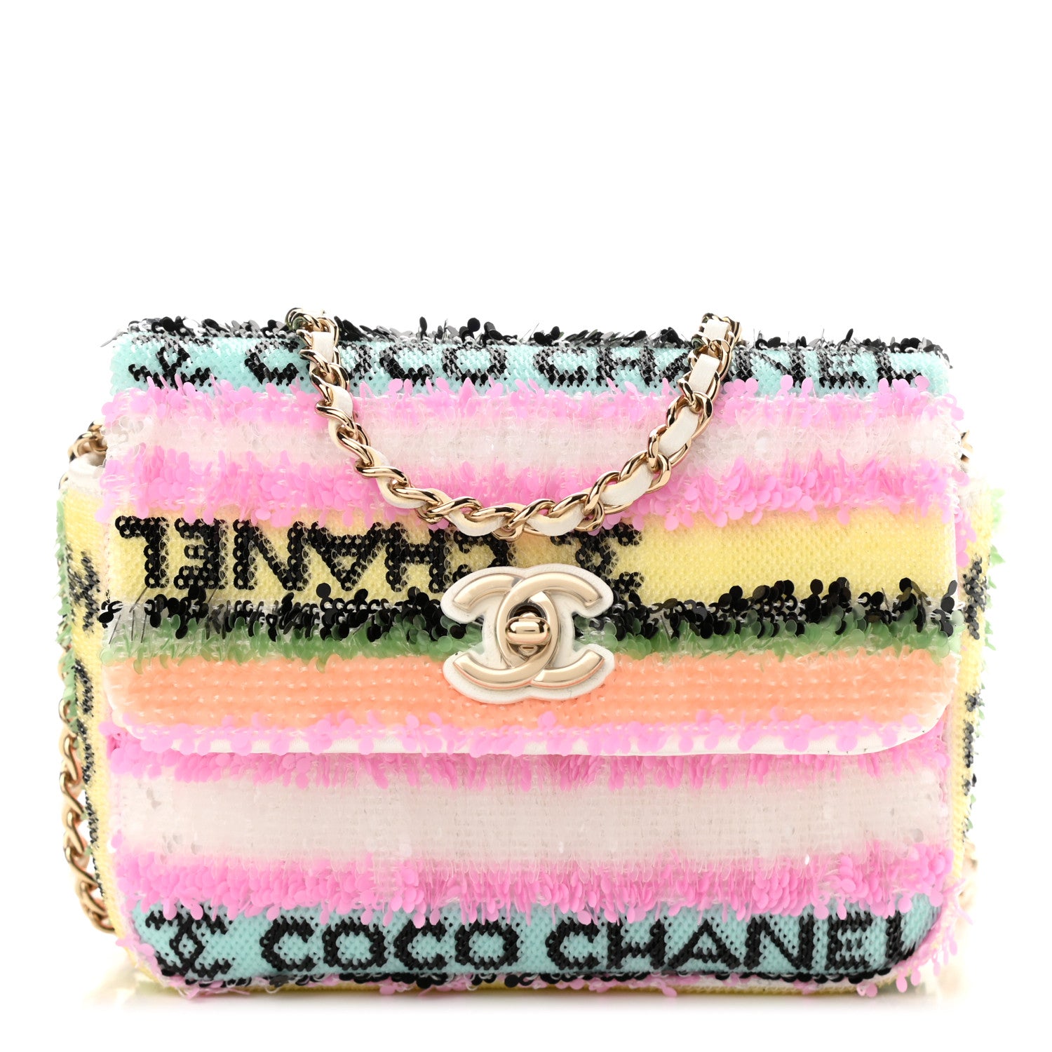 Chanel Sequin COCO Clutch With Chain Multicolor 1 of 11