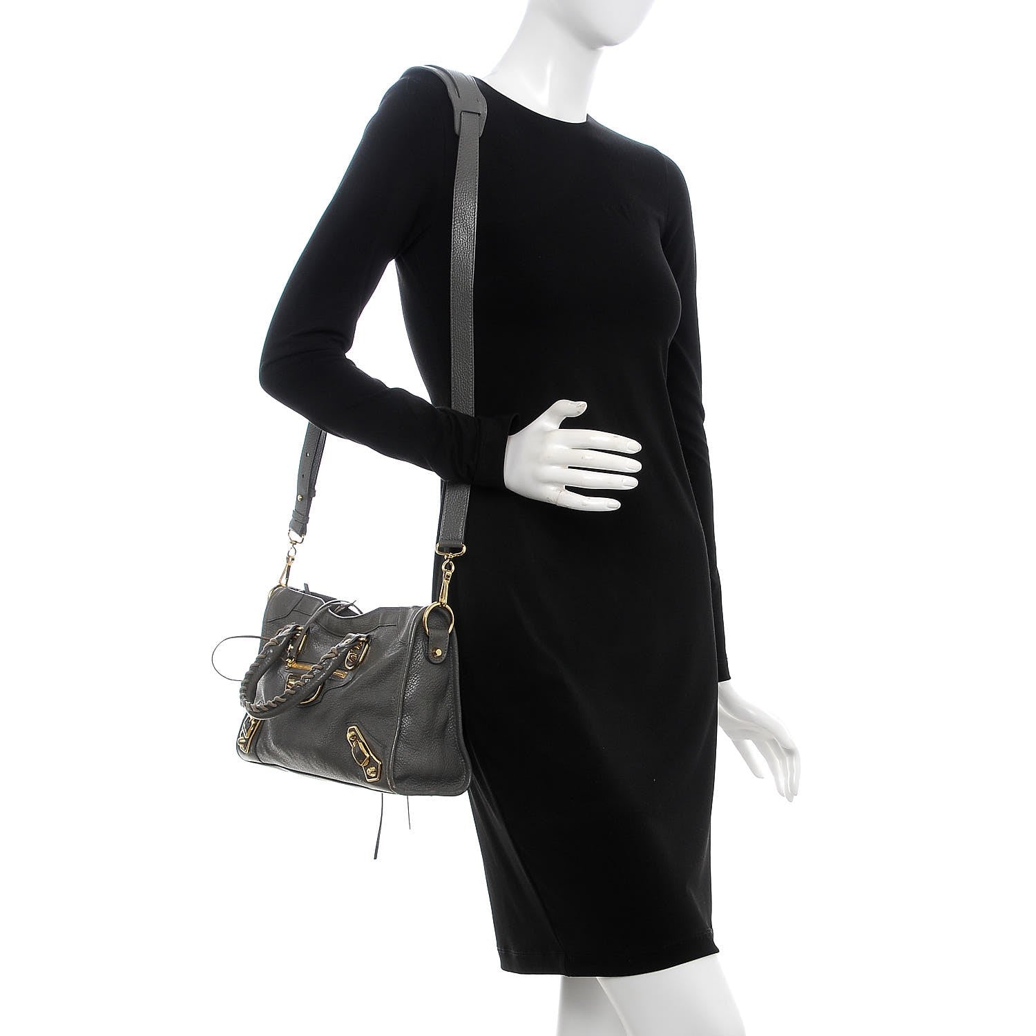 Balenciaga Chevre Gold Metallic Edge Hardware S City Gris Acier 3 of 20