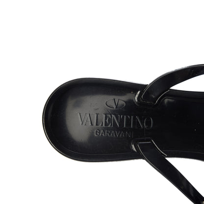 Valentino Garavani PVC Jelly Rockstud Bow Thong Sandals 37 Black 8 of 8
