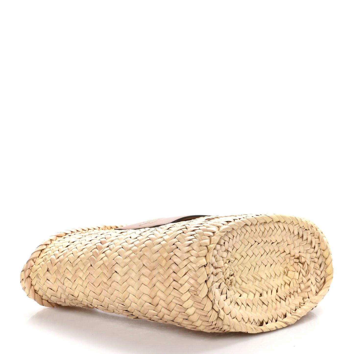 Raffia Logo Basket Tote Natural Brown