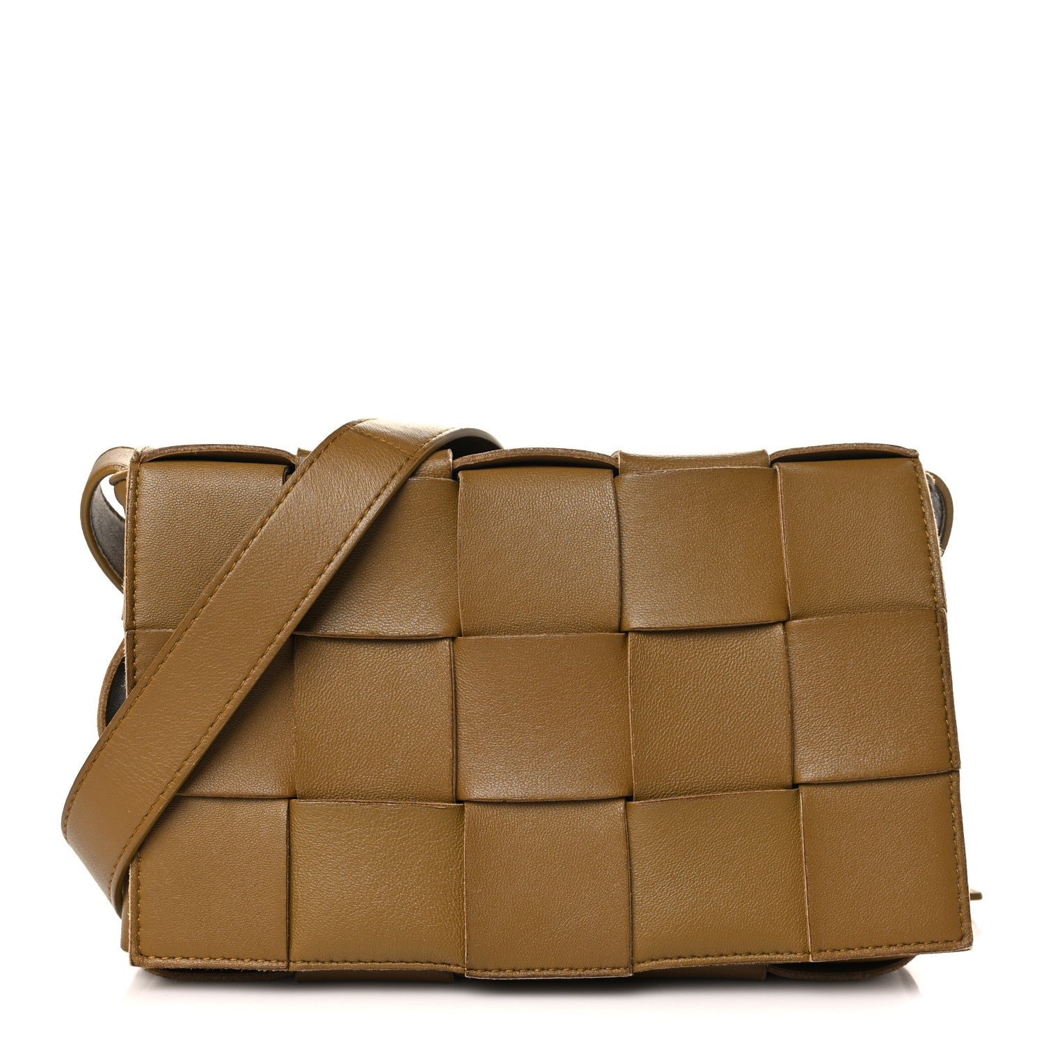 Bottega Veneta Lambskin Maxi Intrecciato Cassette Crossbody Bag Acorn 1 of 11