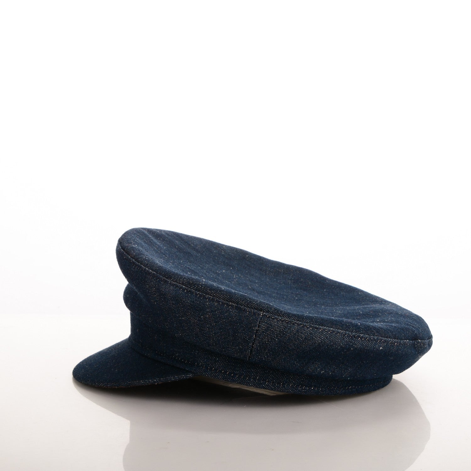 Hermes Denim Cotton Linen Agathe Hat 57 Indigo 3 of 5
