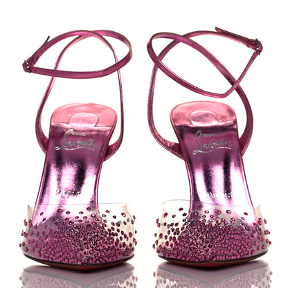 Christian Louboutin Metallic PVC Psychic Spikaqueen 100 Pumps 41 Pink 2 of 8