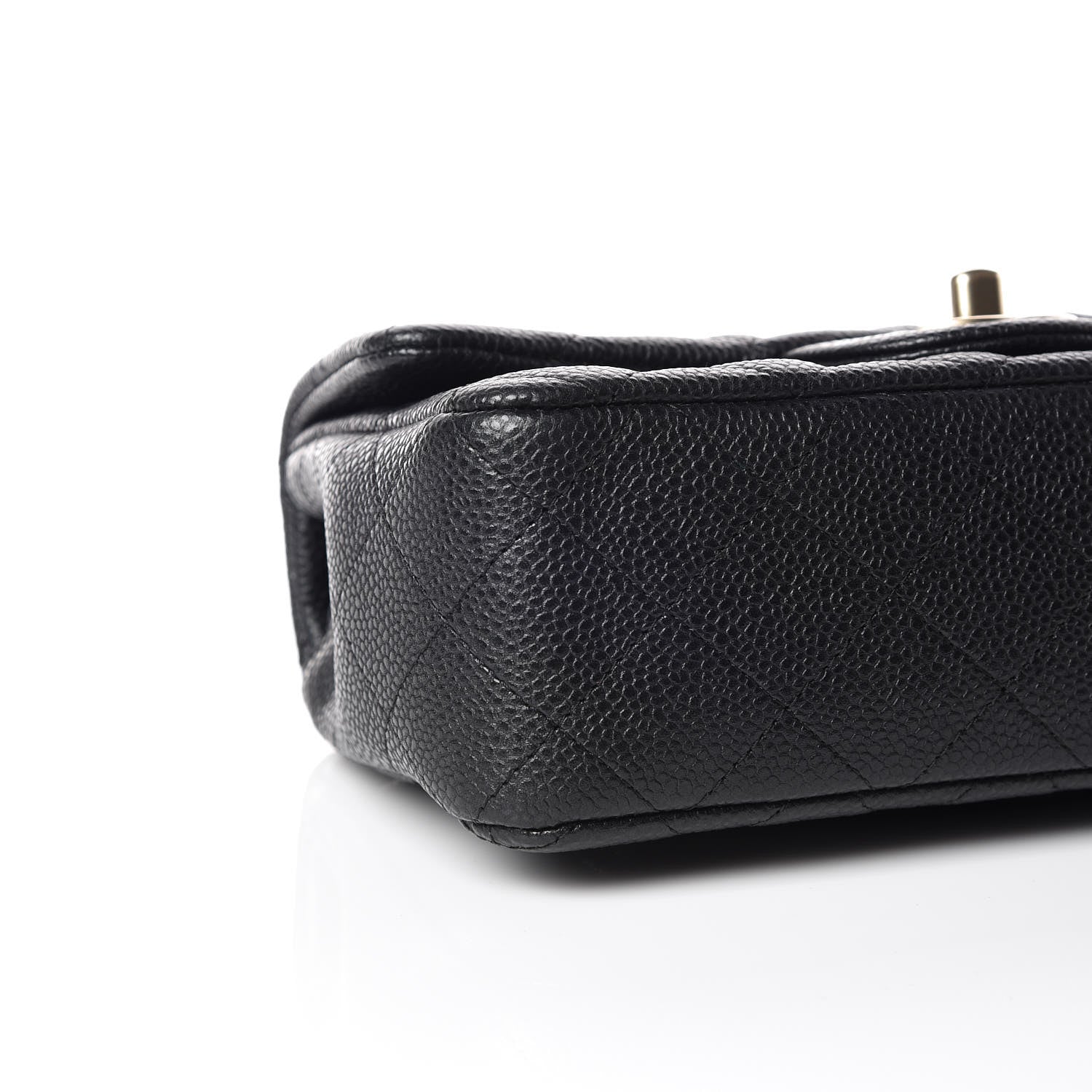 Chanel Caviar Quilted Mini Rectangular Flap Dark Charcoal 5 of 10