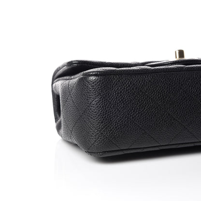 Chanel Caviar Quilted Mini Rectangular Flap Dark Charcoal 5 of 10