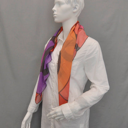 Chanel Silk Chiffon CC Scarf Multicolor 5 of 5