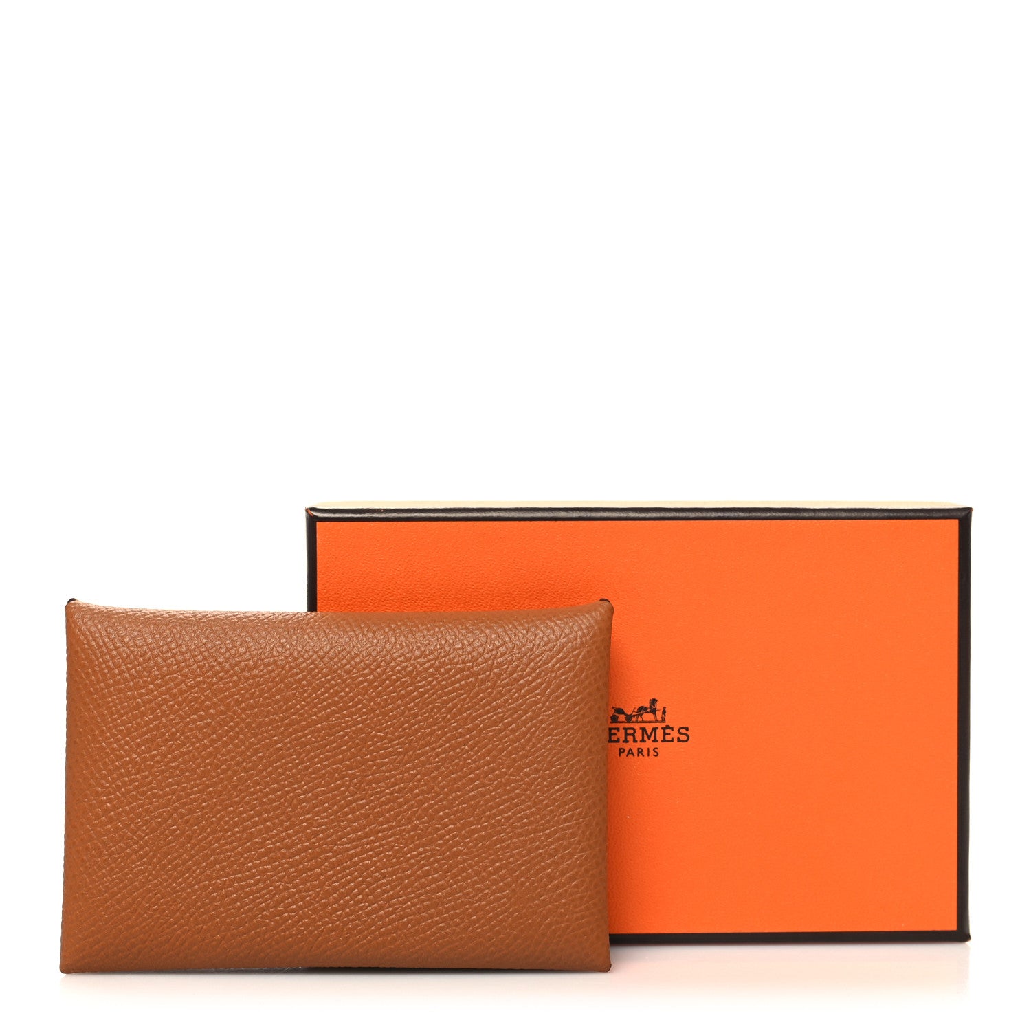Hermes Epsom Calvi Card Case Gold 11 of 11