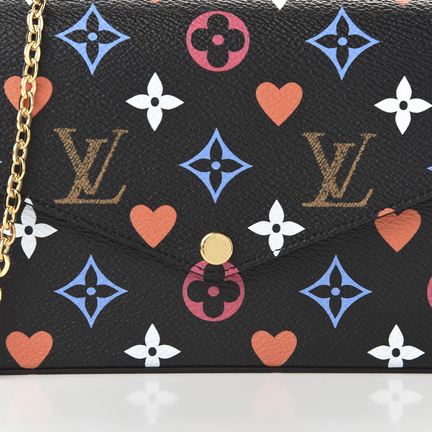 Louis Vuitton Game On Felicie Chain Wallet Black 9 of 10