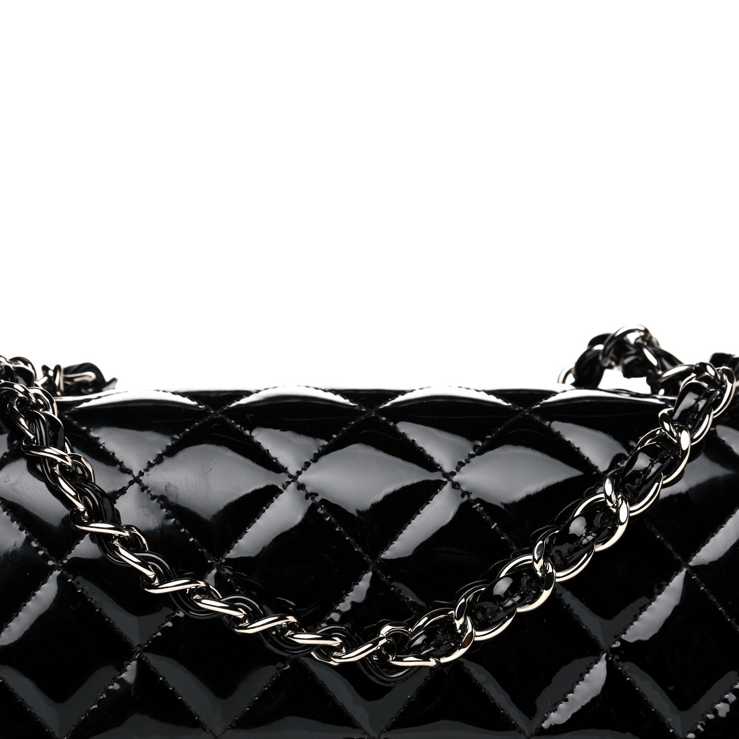 Chanel Patent Calfskin Quilted Mini Rectangular Flap Black 8 of 14
