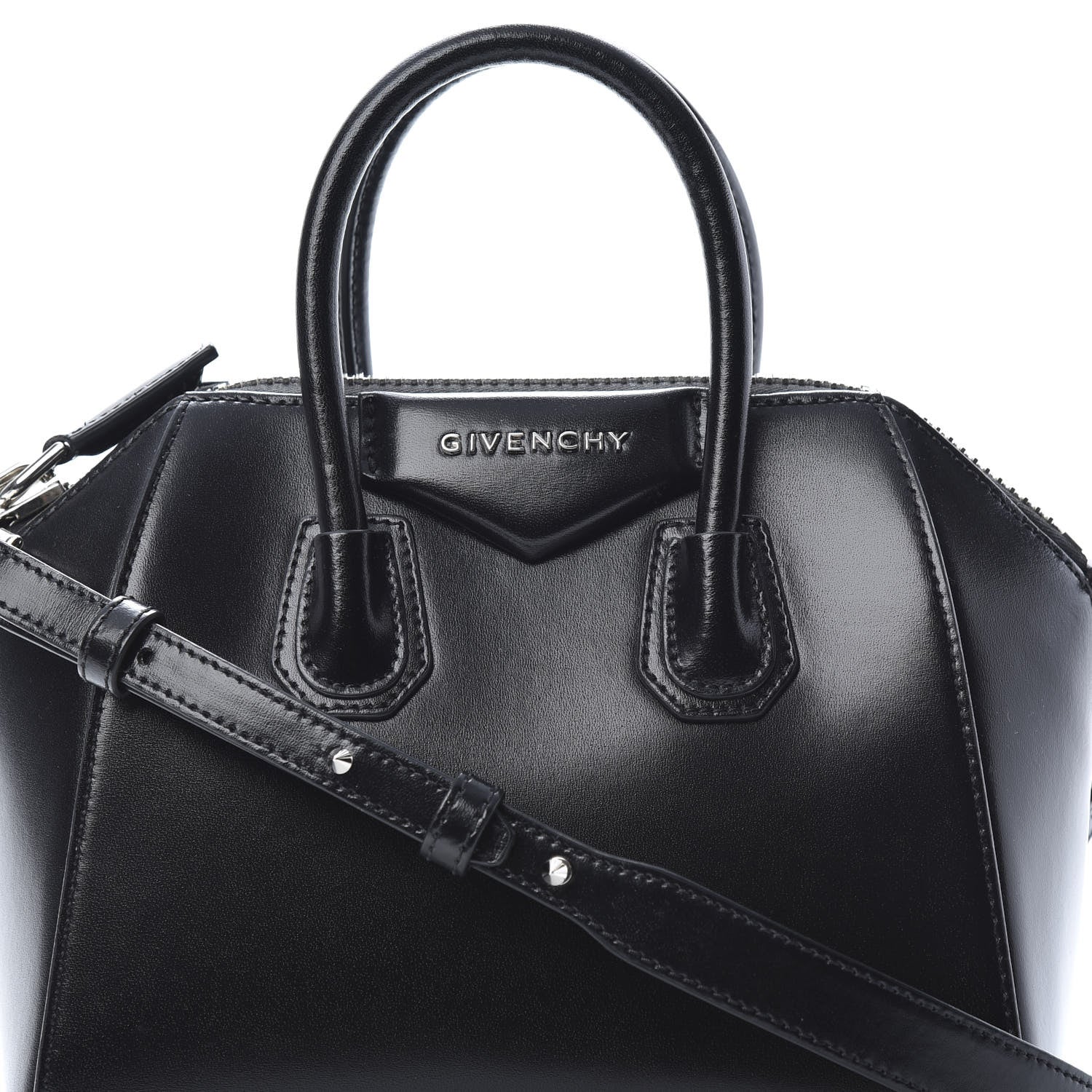 Givenchy Shiny Lord Calfskin Mini Antigona Black 8 of 13