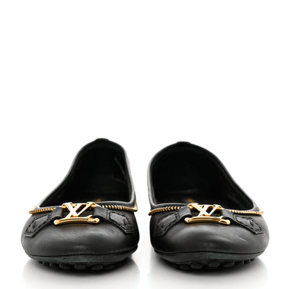 Louis Vuitton Calfskin Zip Oxford Ballerina Flats 40 Black 2 of 10