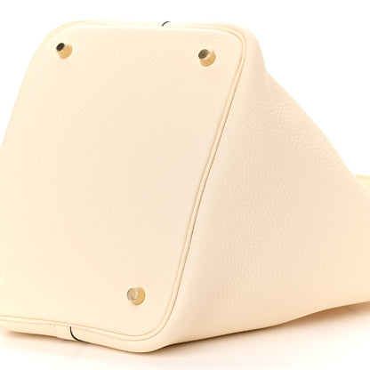 Hermes Taurillon Clemence Picotin Lock 22 MM Nata 10 of 11