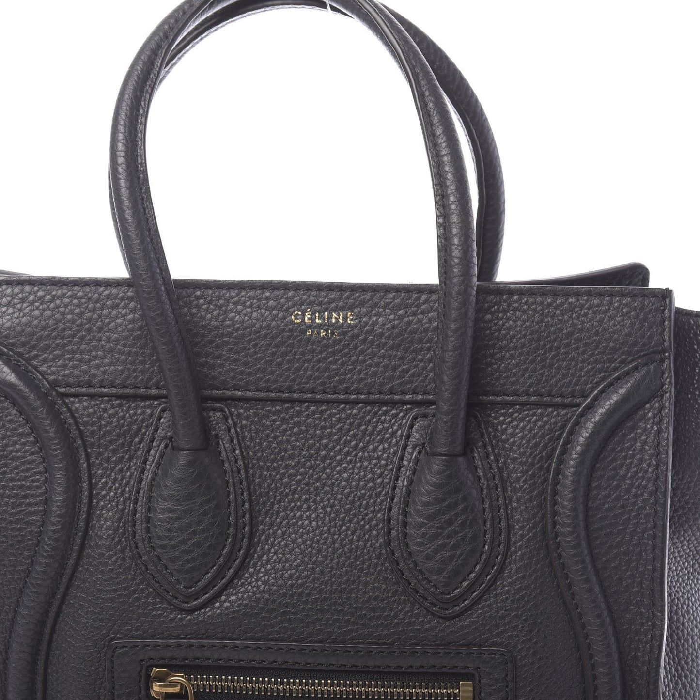 Drummed Calfskin Micro Luggage Anthracite