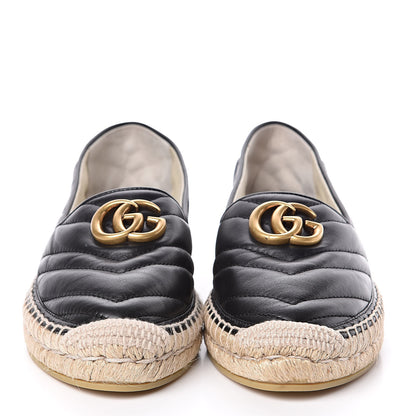 Gucci Nappa Matelasse GG Marmont Espadrilles 39.5 Black 2 of 9