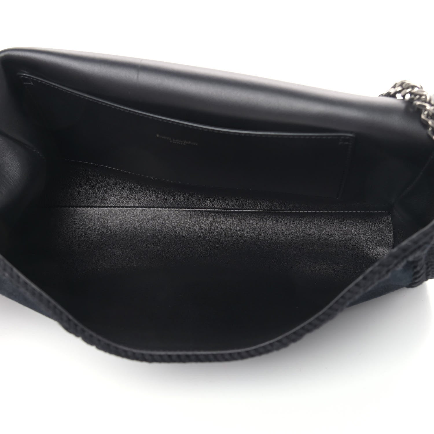 Saint Laurent Suede Monogram Medium Kate Whipstitch Shoulder Bag Black 5 of 10