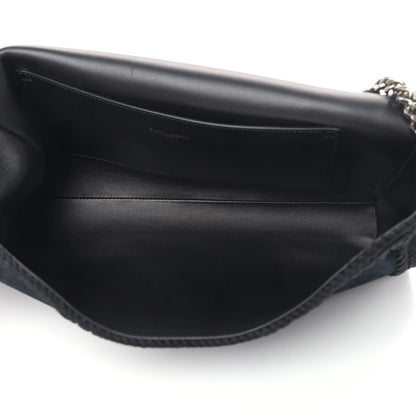 Saint Laurent Suede Monogram Medium Kate Whipstitch Shoulder Bag Black 5 of 10