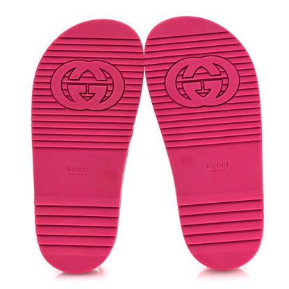 Gucci Calfskin Elizabeth Nappa Charlotte Logo Slingback Sandals 36 Fancy Fuchsia 7 of 11