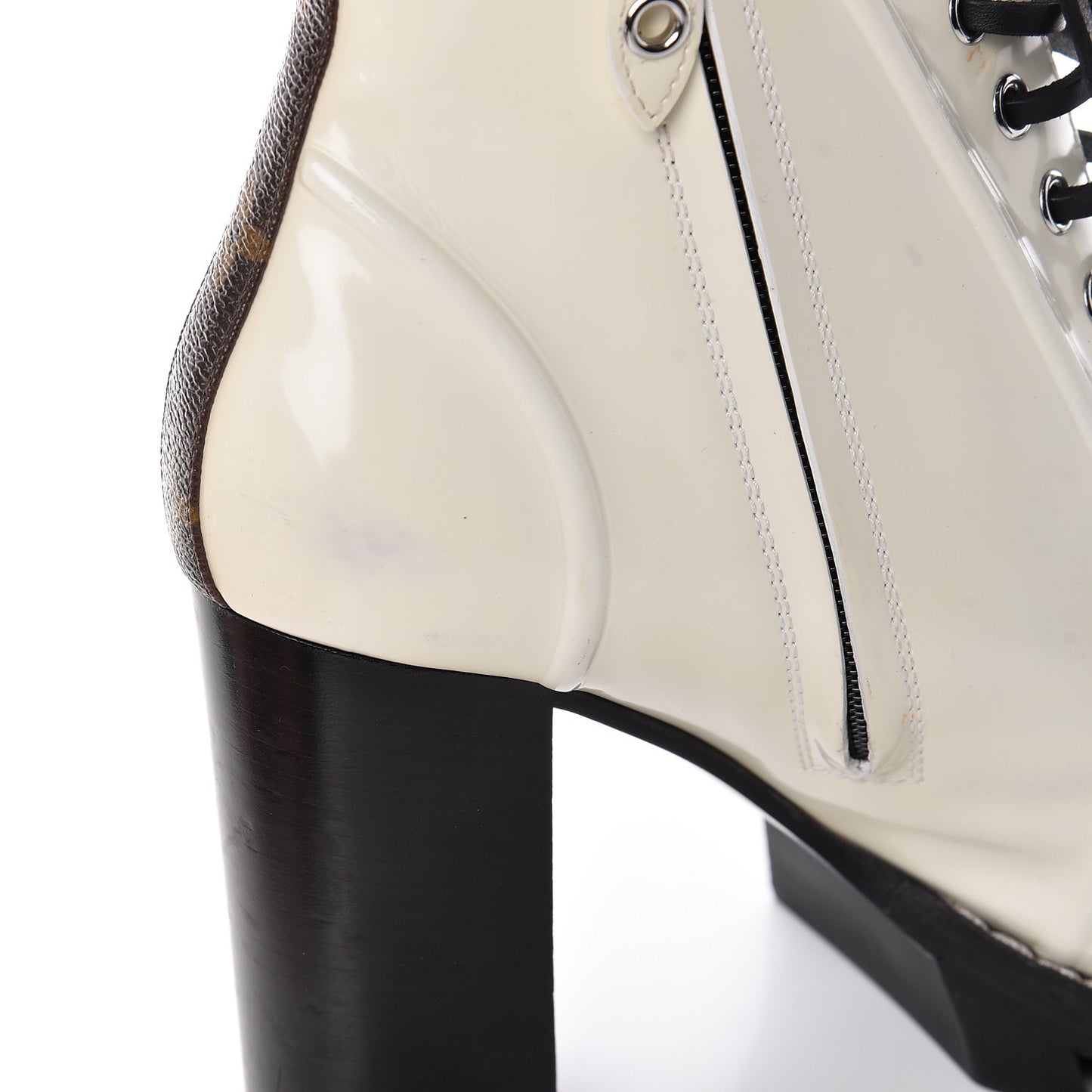 Patent Calfskin Spaceship Star Trail Ankle Boots 39 White