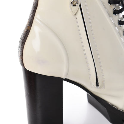 Louis Vuitton Patent Calfskin Spaceship Star Trail Ankle Boots 39 White 13 of 14