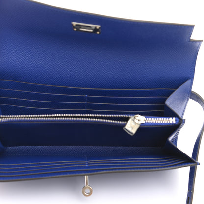 Hermes Epsom Kelly Longue Wallet Bleu Electrique 4 of 6