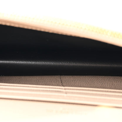 Saint Laurent Grain De Poudre Matelasse Chevron Monogram Envelope Chain Wallet Dark Beige 5 of 11