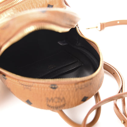 MCM Visetos Side Stud X-Mini Stark Backpack Cognac 4 of 8