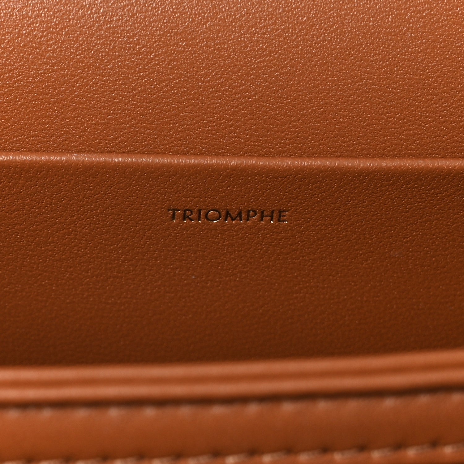 Celine Shiny Calfskin Medium Triomphe Tan 6 of 9