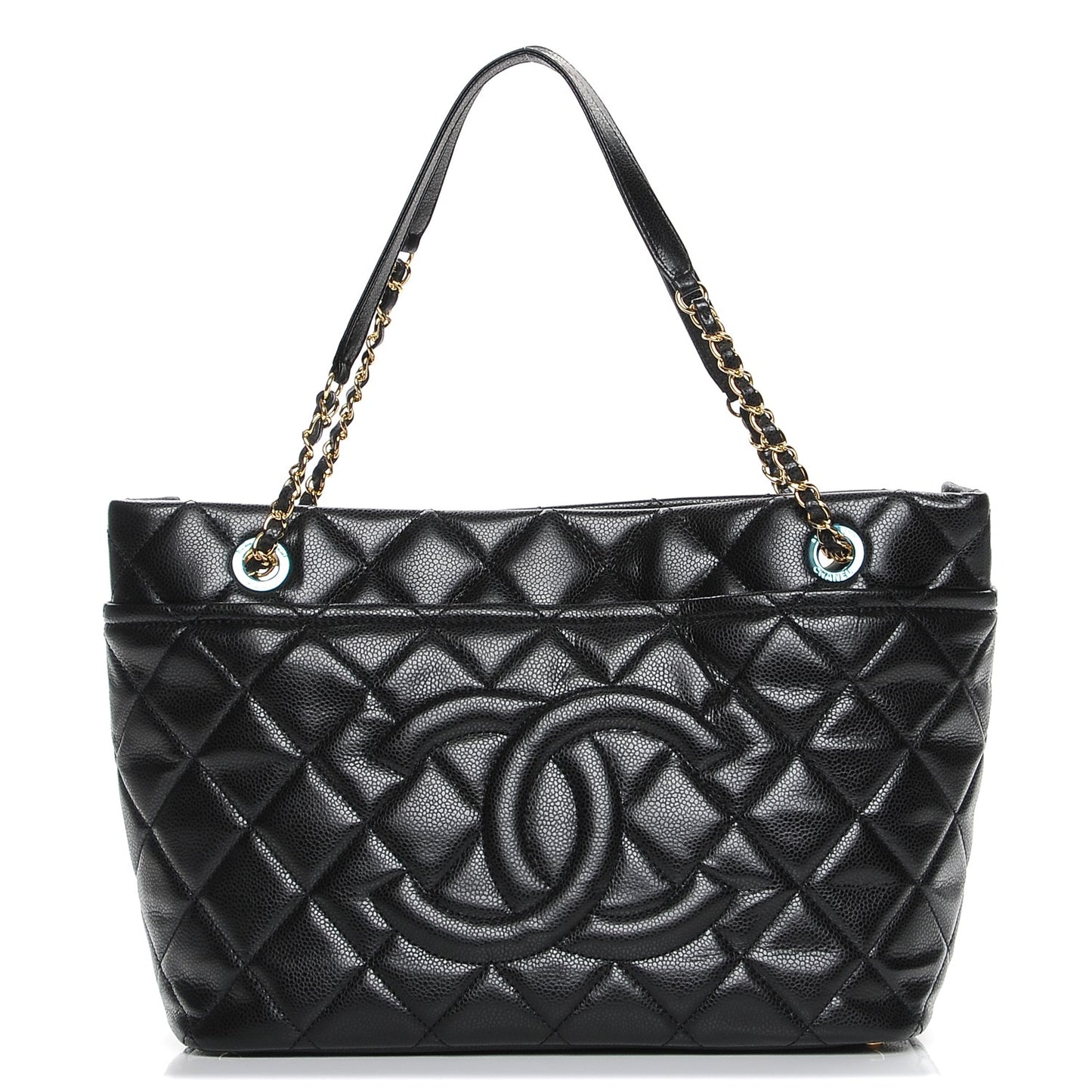 Caviar Quilted Timeless CC Soft Tote Black