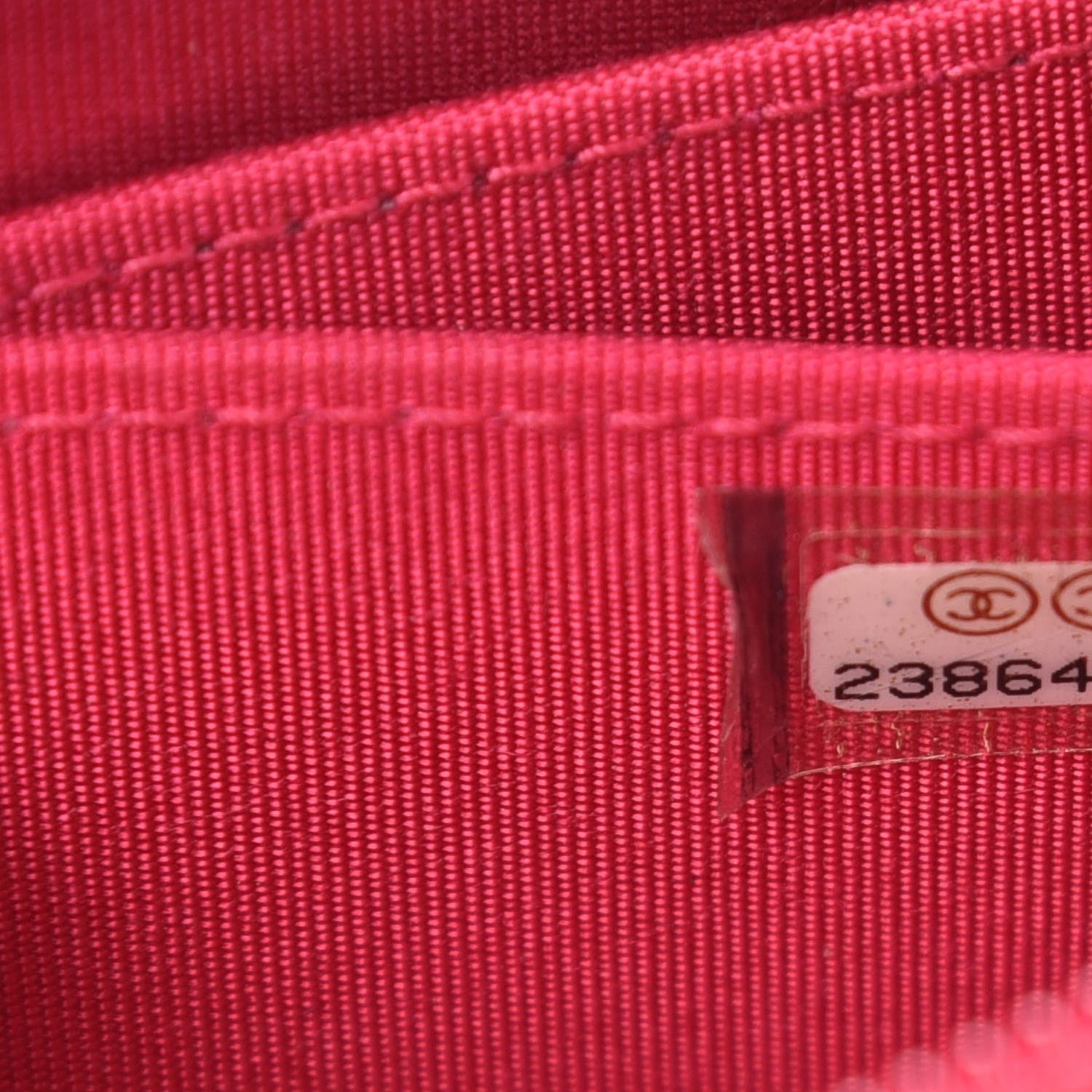 Chanel Caviar Quilted Boy Zip Around Coin Purse Wallet Fuchsia 7 of 8