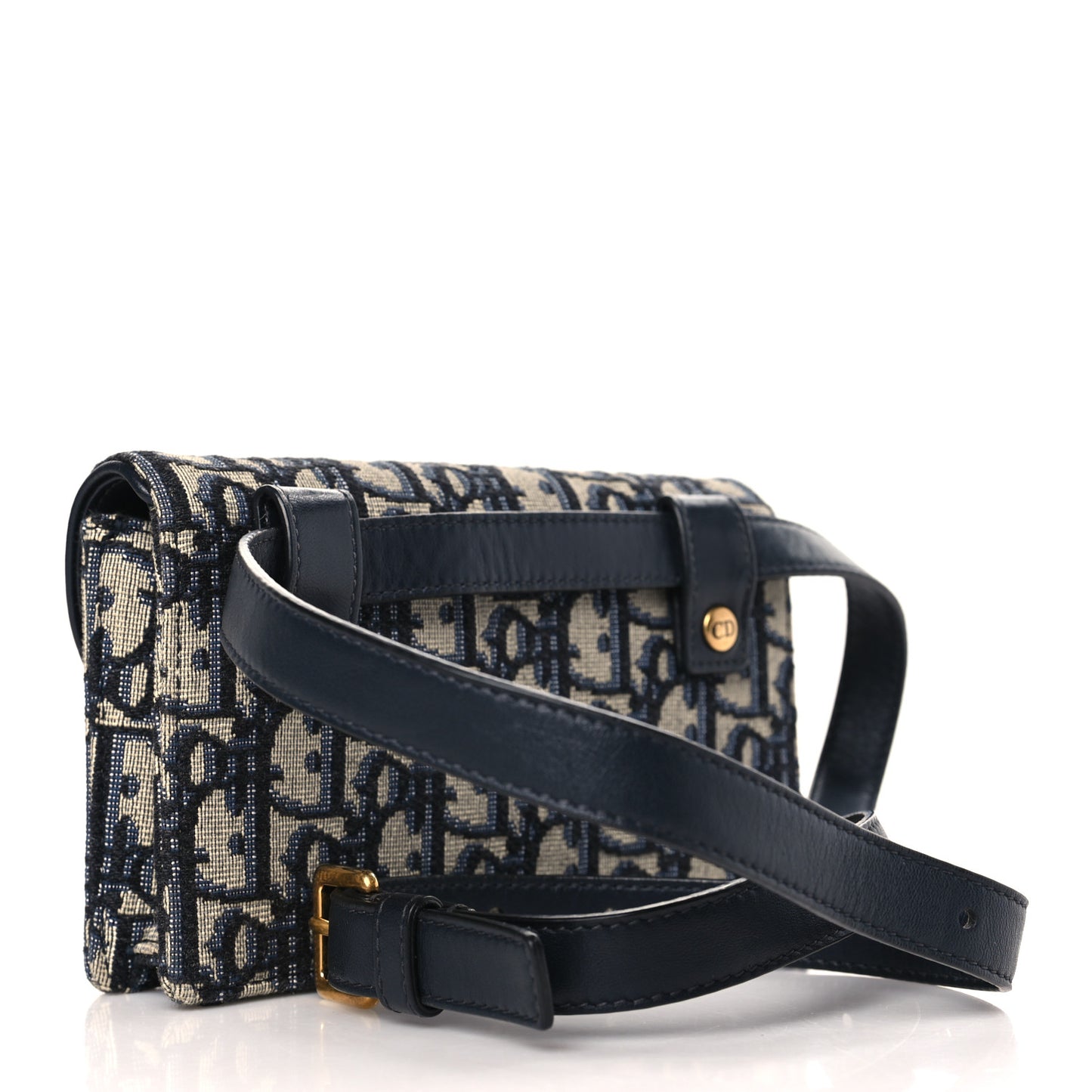 Oblique Saddle Belt Bag Blue