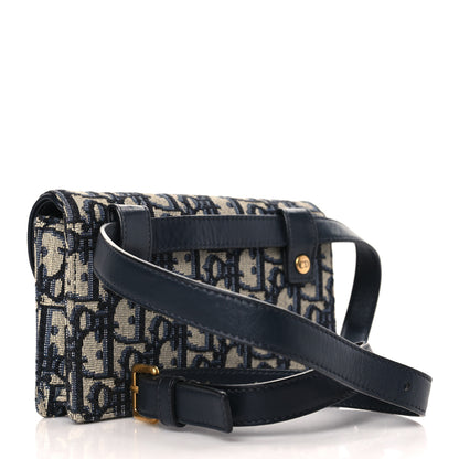 Christian Dior Oblique Saddle Belt Bag Blue 3 of 9