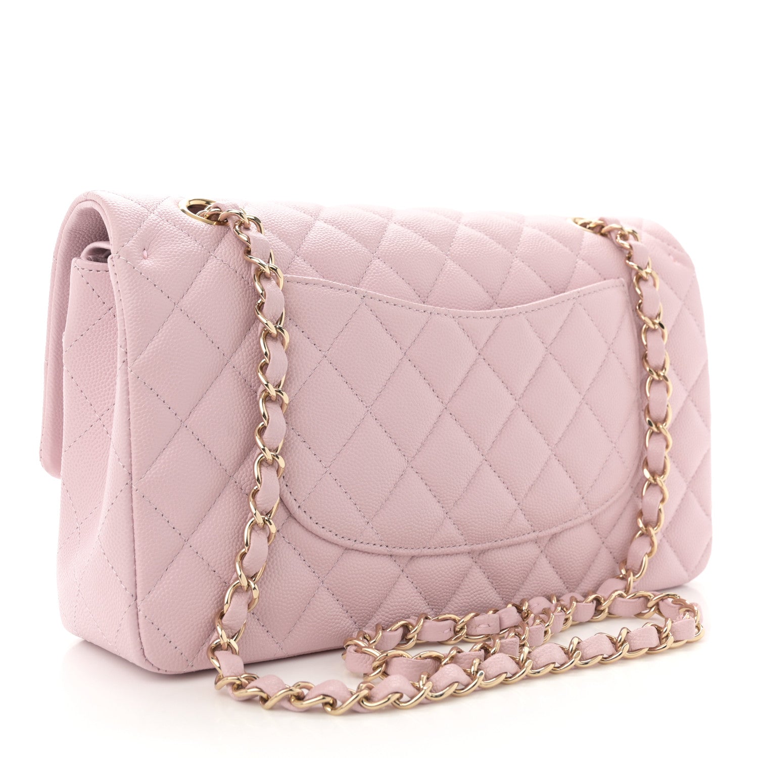 Chanel Caviar Quilted Medium Double Flap Light Pink 3 of 11
