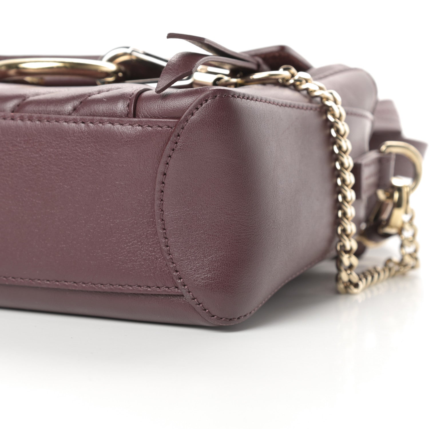 Chloe Calfskin Quilted Mini Faye Day Shoulder Bag Burnt Brown 10 of 12