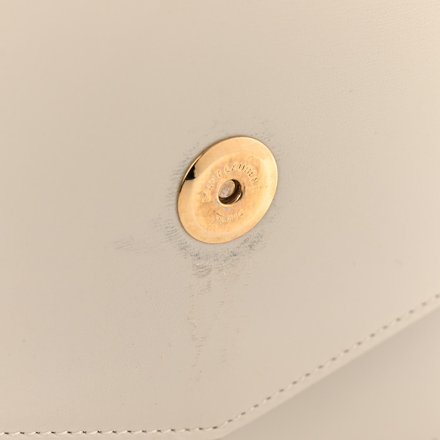 Saint Laurent Smooth Calfskin Monogram Medium Sulpice Shoulder Bag Light Natural 13 of 16