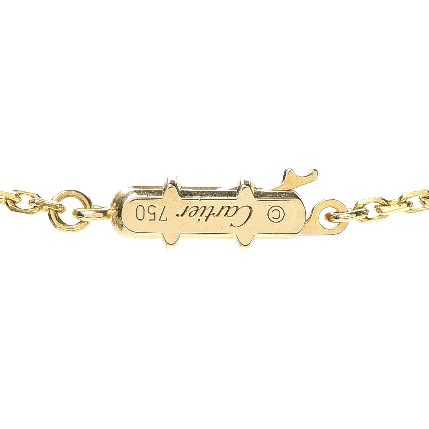 Cartier 18K Yellow Gold Diamond Hearts And Symbols Pendant Necklace 4 of 6