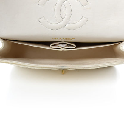 Chanel Lambskin Quilted Medium Double Flap White 5 of 25