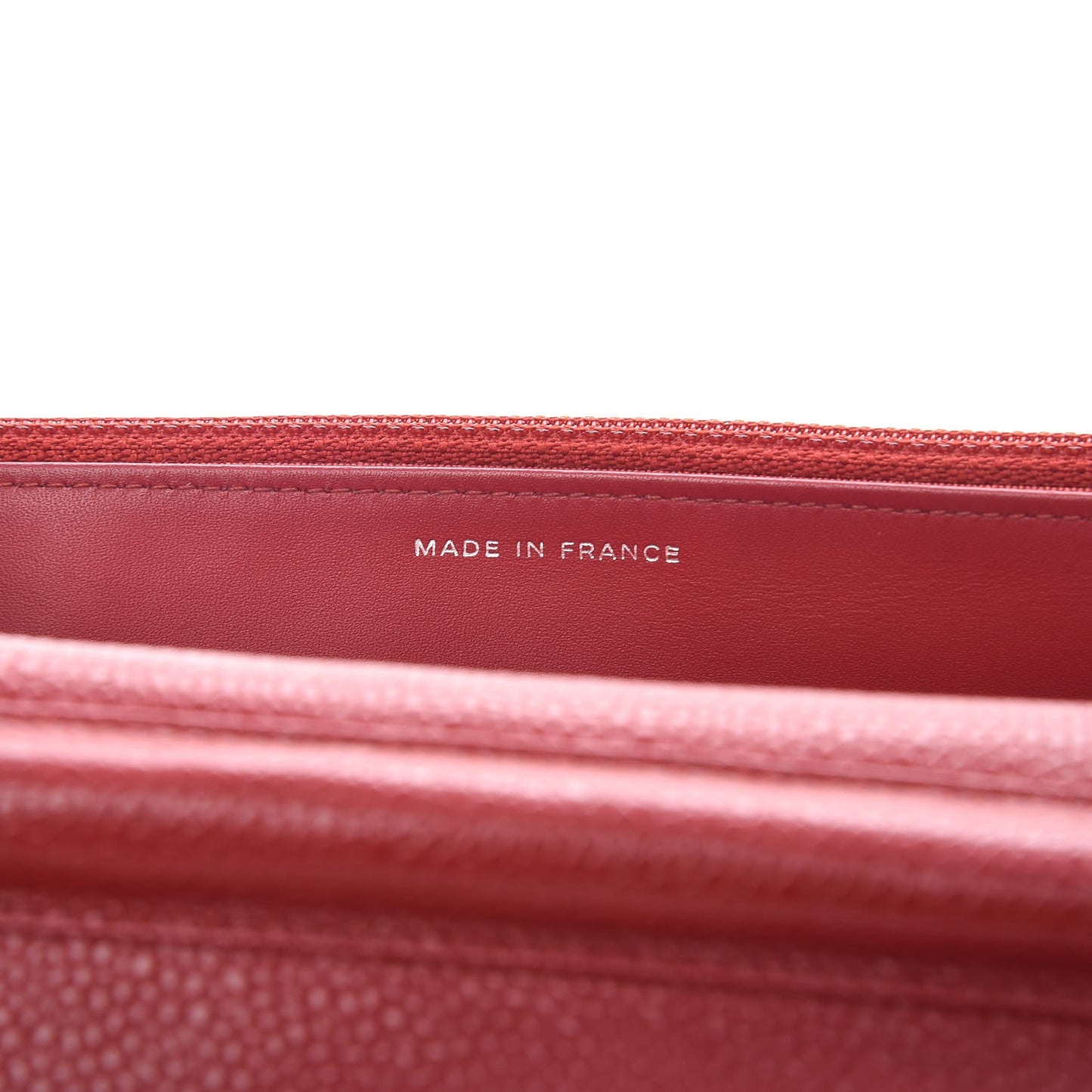 Caviar Quilted Wallet on Chain WOC Red