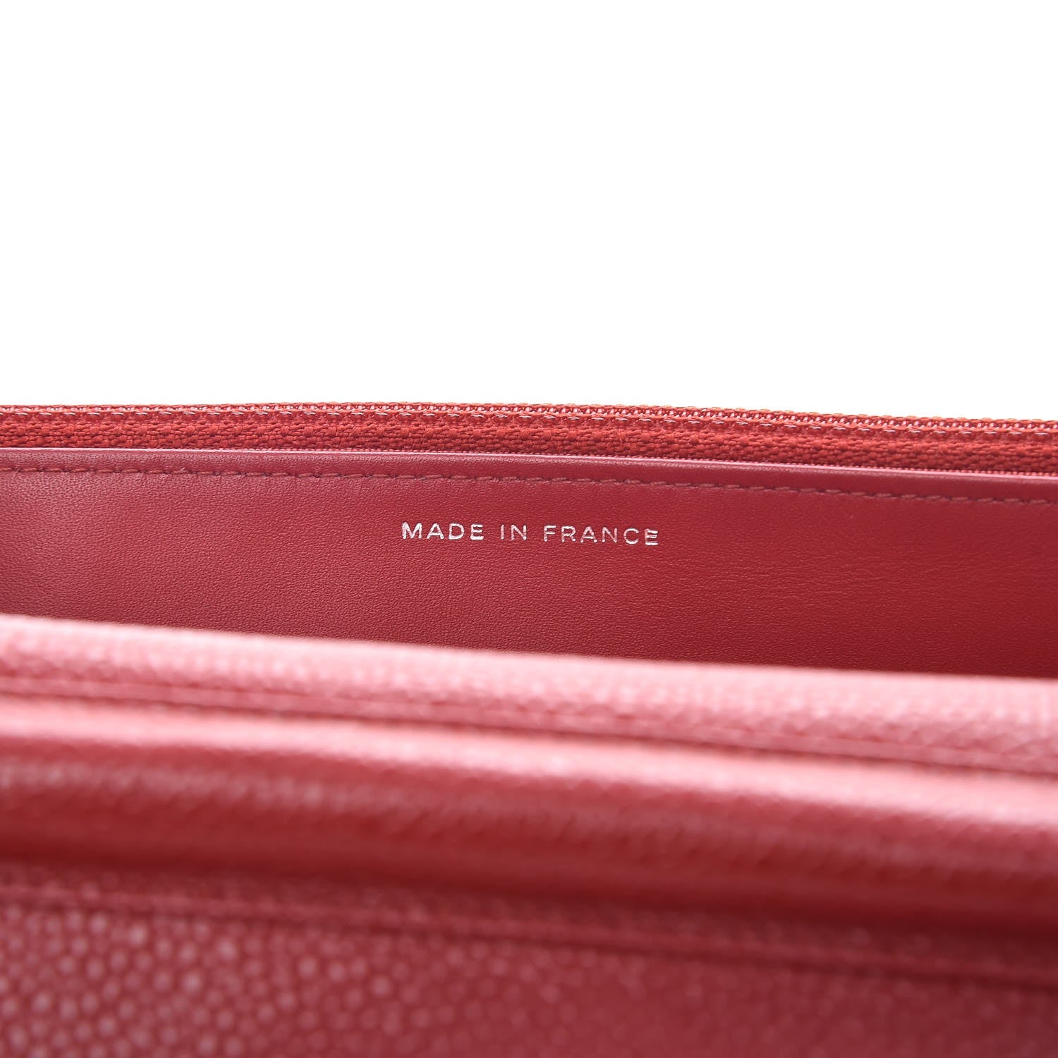 Chanel Caviar Quilted Wallet on Chain WOC Red 7 of 10