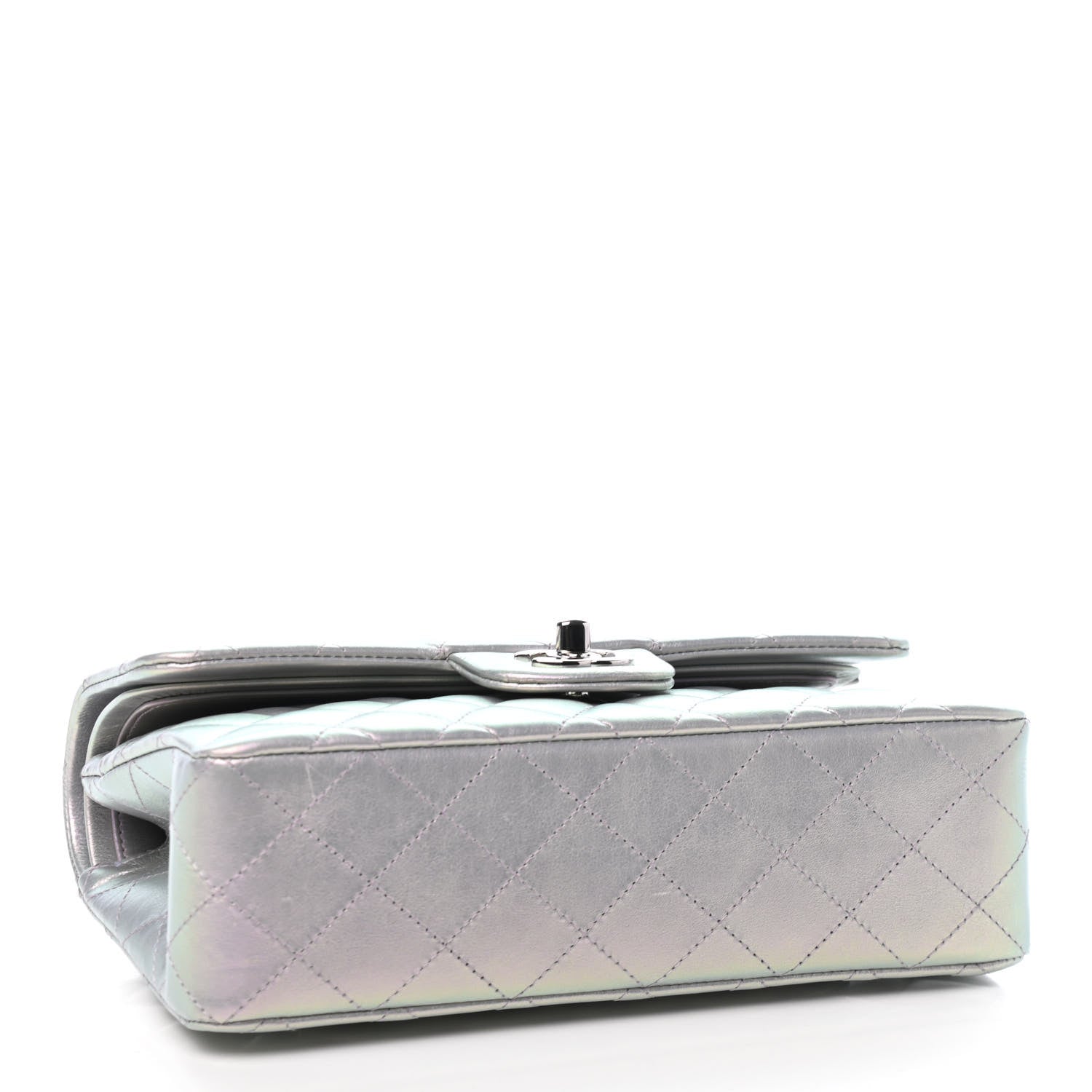 Chanel Iridescent Calfskin Quilted Small Double Flap Purple 4 of 9