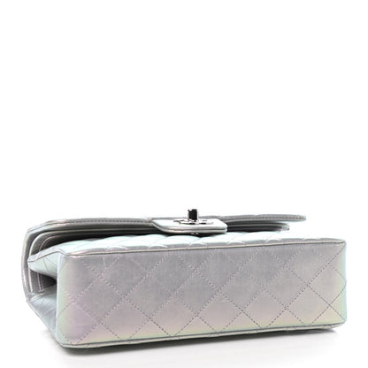 Chanel Iridescent Calfskin Quilted Small Double Flap Purple 4 of 9